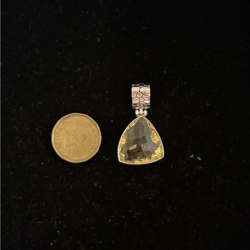 Green Amethyst Sterling Silver Pendent - Himalayan Gems